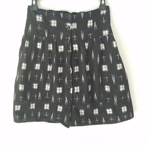 UO Black and White Printed Full Skirt